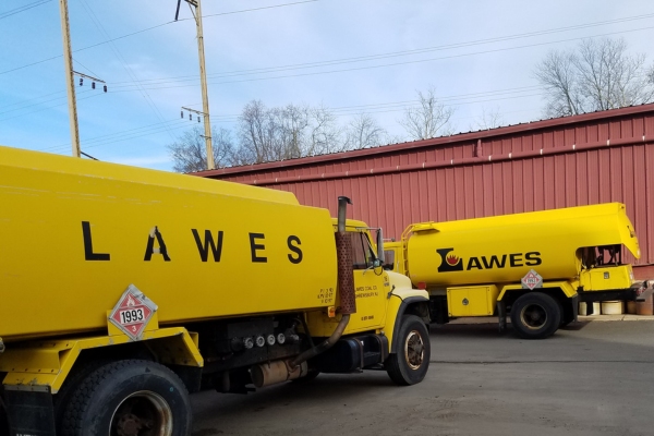Lawes Company oil delivery trucks