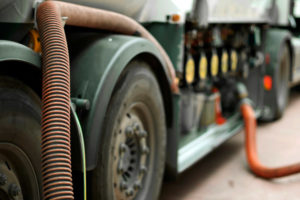 image of a heating oil delivery at a home