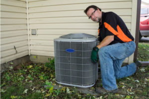 image of an air conditioner installation