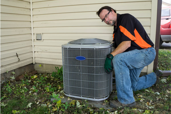 image of an air conditioner installation