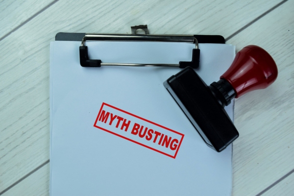 myth busting stamped on paper depicting bigger is better in AC system