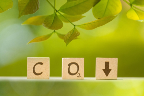 CO2 written on wooden letter cubes depicting How Heating Systems Affect Carbon Emissions
