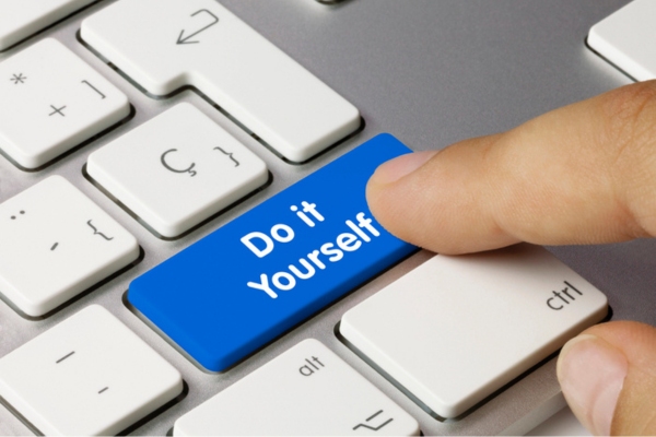 Do it Yourself Written on Blue Key of Metallic Keyboard depicting Simple Standby Generator Maintenance