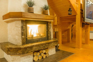 image of a fireplace depicting fireplace vs furnace efficiency