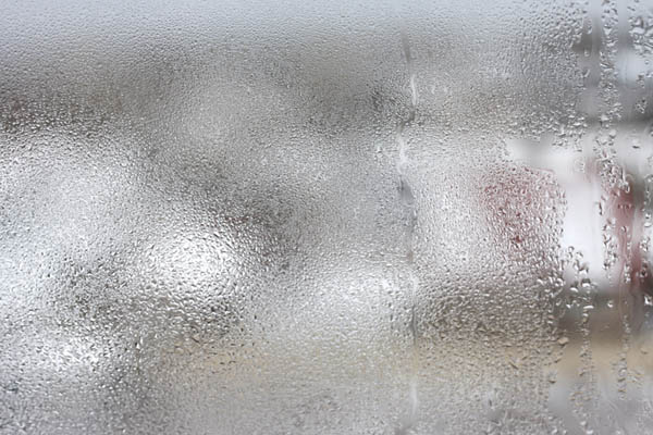 image of condensation on window due to humidity issues