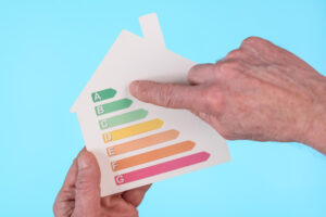 image of efficiency rating depicting high oil heating efficiency