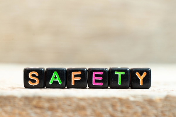 SAFETY spelled using black letter bead cubes depicting Power Generator Maintenance & Safety Considerations