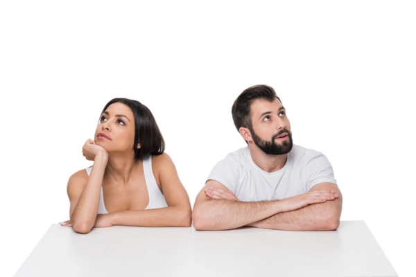 image of couple thinking depicting selecting the ideal AC system