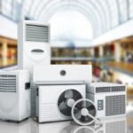 different types of air conditioner beside each other
