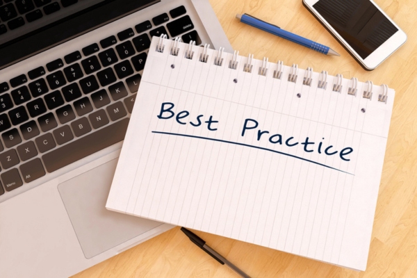 best practice written on a notebook depicting furnace filters