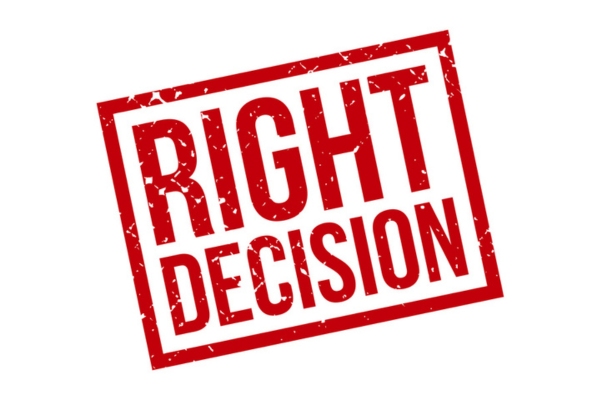 right decision red stamp depicting Home Generator installation
