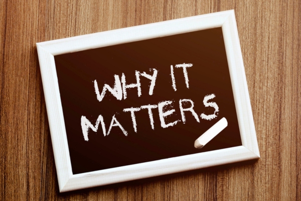 why it matters written on chalkboard depicting furnace filter