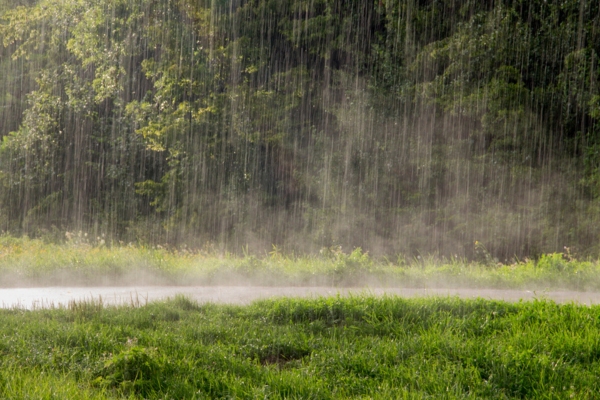 strong rain outdoors depicting Outside Water Intrusion into Heating Oil Tanks