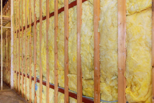 thermal insulation on the walls of a house