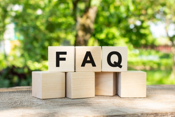 FAQ spelled using wooden letter cubes depicting questions about Home Heating