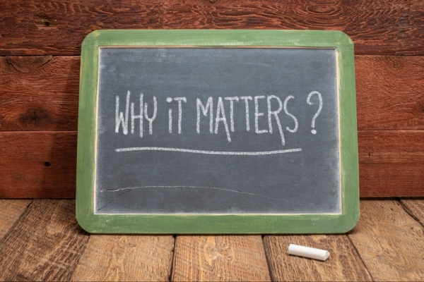 WHY IT MATTERS written on a mini chalkboard depicting Fuel Levels