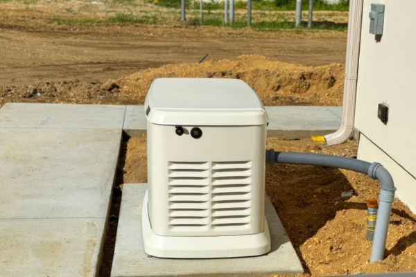 home generator installed outside the house
