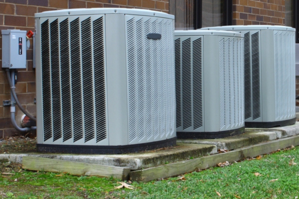 air conditioners installed outside the house