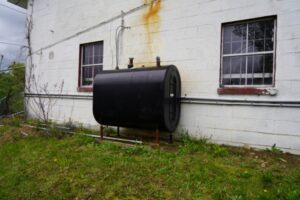 heating oil tank outside the house