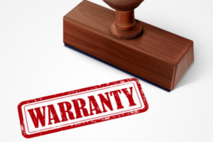 rubber stamp that says warranty depicting HVAC