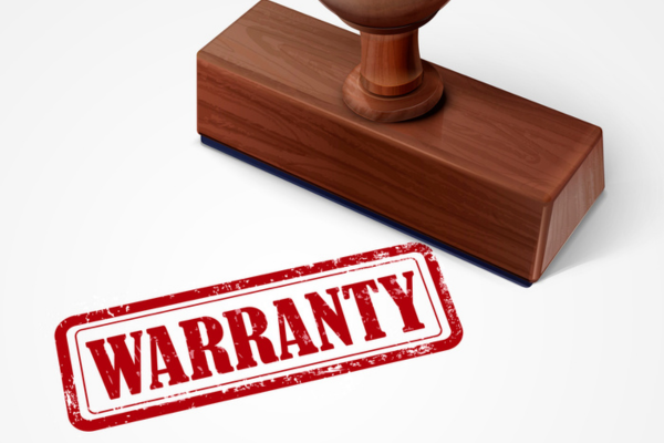 rubber stamp that says warranty depicting HVAC