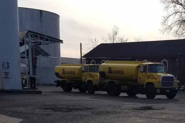 Lawes Company heating oil delivery trucks