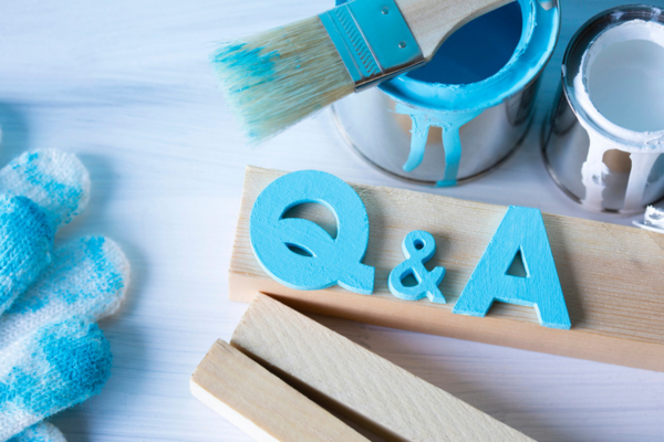 Q & A on wood painted light blue depicting FAQs About Modern AC Unit
